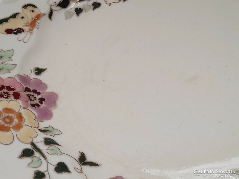 Zsolnay butterfly pattern cake plate, offering