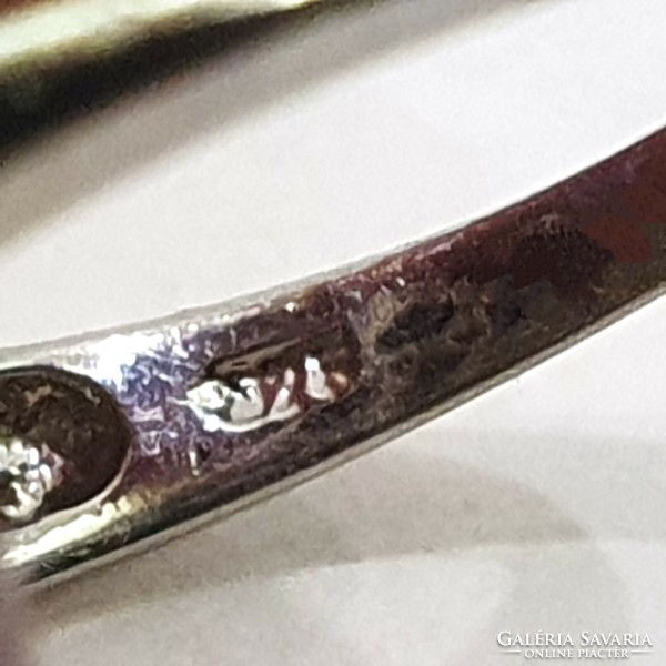 925 ezüst Gyűrű valódi  Opál és Ametiszt drágakövekkel
