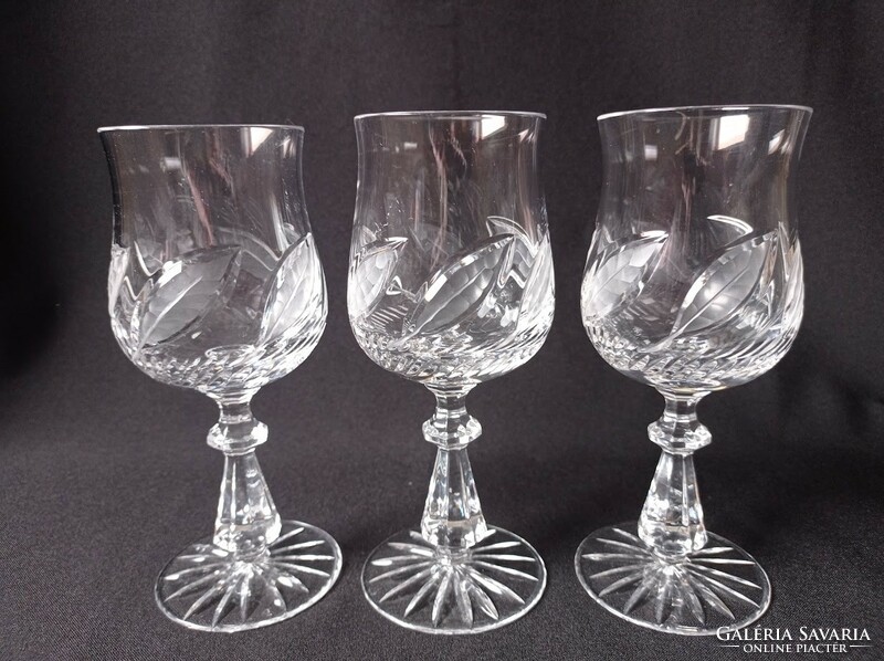 Crystal stemmed wine glasses