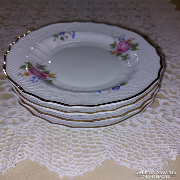 Hollóház morning glory porcelain cake plate