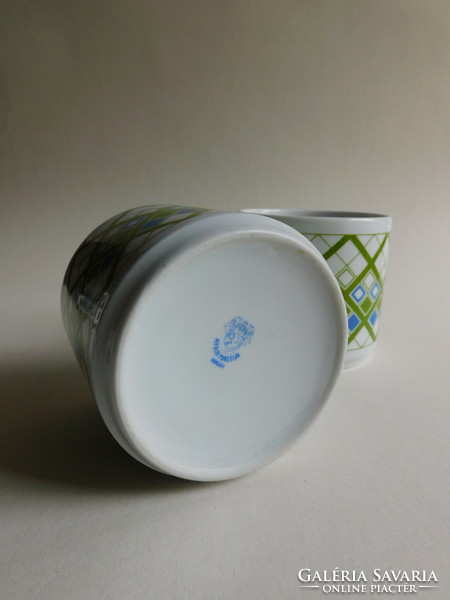 Alföldi mugs with a rare retro geometric pattern - 2 pieces