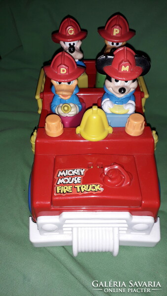 Retro original disney - mckey mouse - mickey mouse and his friends interactive fire truck 20cm according to pictures
