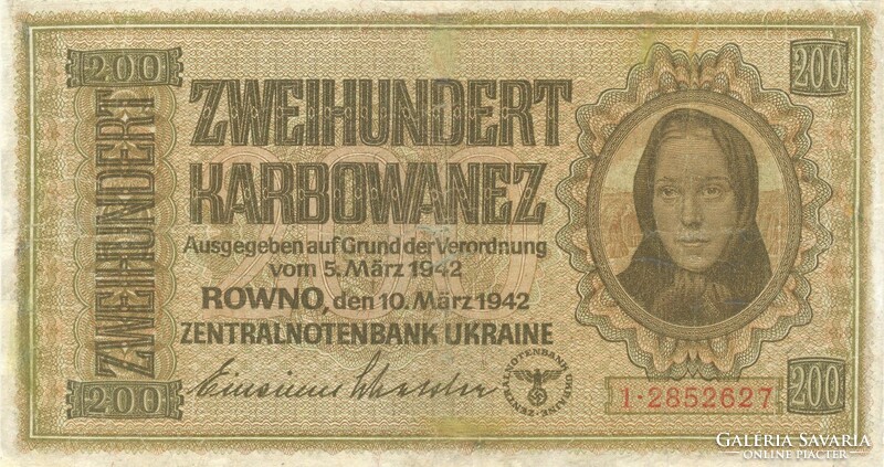 200 Karvowanez 1942 German occupation Ukraine 2. Restored