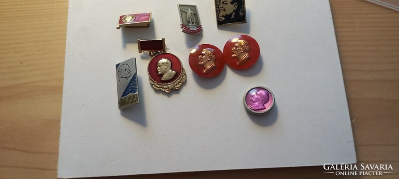 Lenin badges 9 pcs in one