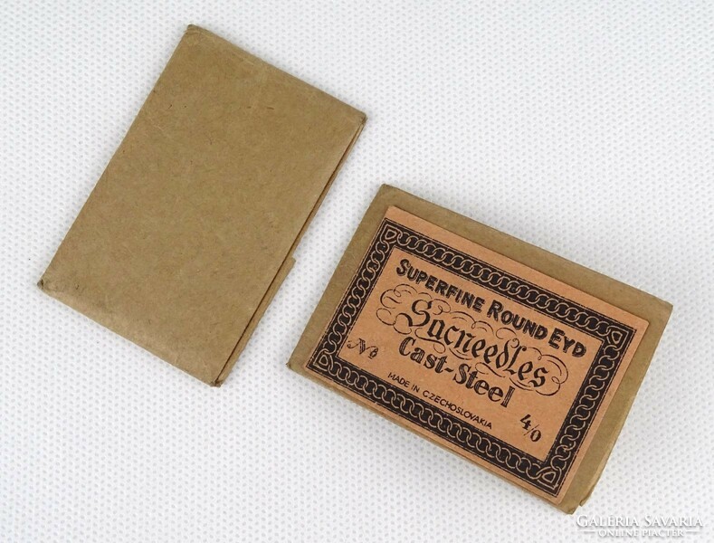 1Q449 antique Czech sewing needle package 2 pieces