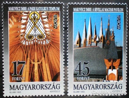 S4192-3 / 1993 Europa : Kortárs Művészet bélyegsor postatiszta