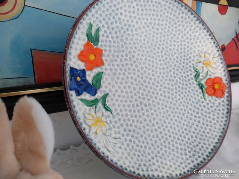 Marked plastic snow gyopár ceramic bowl with flowers