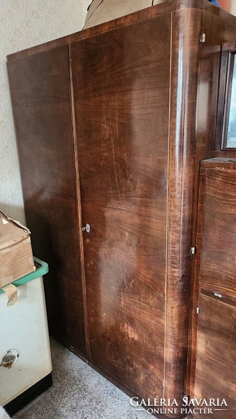 Two-door brown cabinet (approx. 80 years old)