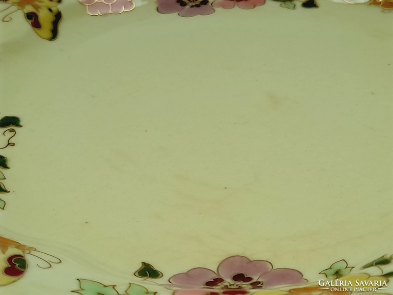 Zsolnay pillangó mintás süteményes tányér, kínáló