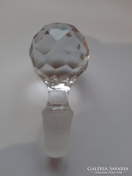 Gyönyörű csiszolt kristály üveg dugó, palack dugó, 9 cm