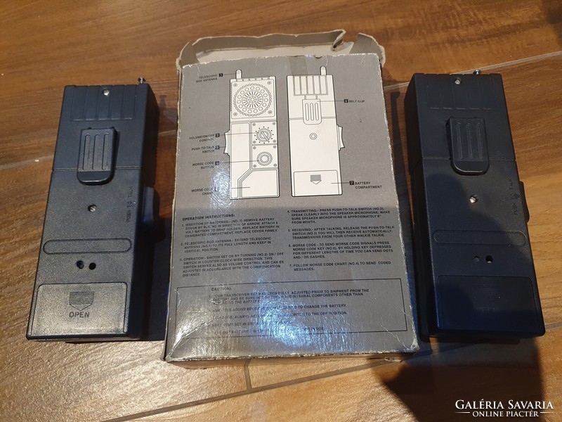 Retro walkie takies NS881 CB rádió újszerű dobozában szocreál kádár
