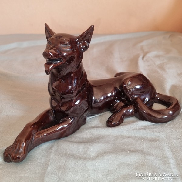 Ceramic dog statue