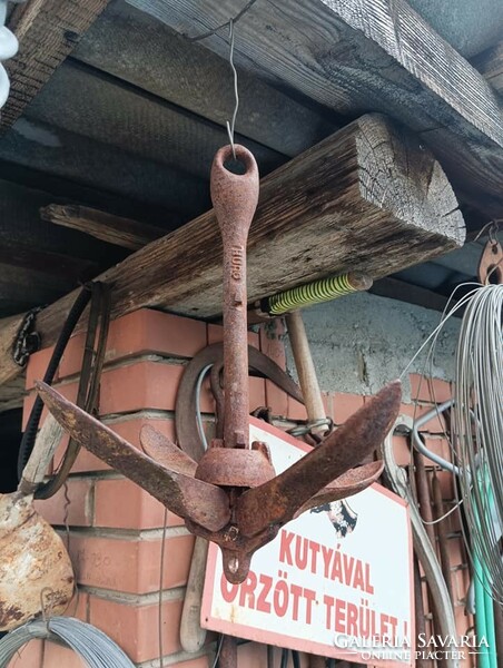 Rare original antique cast iron boat fishing boat small anchor iron cat foldable