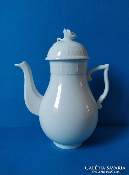 White Herend porcelain coffee set for 6 people