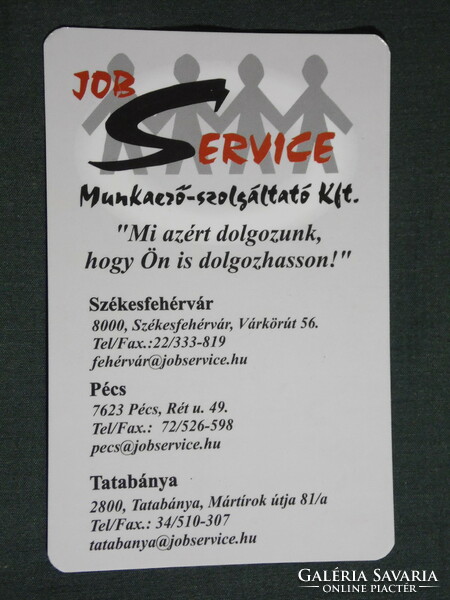 Card calendar, job service employment provider, Pécs, Székesfehérvár, Tatabánya, 2007, (6)