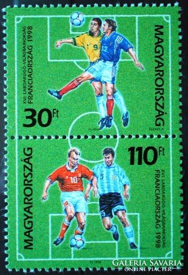 S4456-7c / 1998 Football World Cup stamp pair, postal clearance