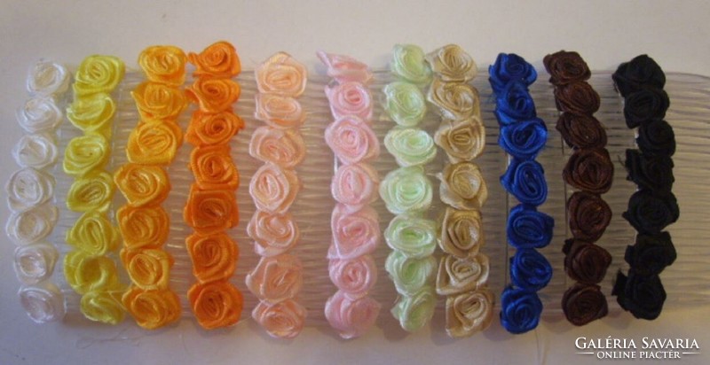 Wedding had47 - self-made satin rose comb - in several colors