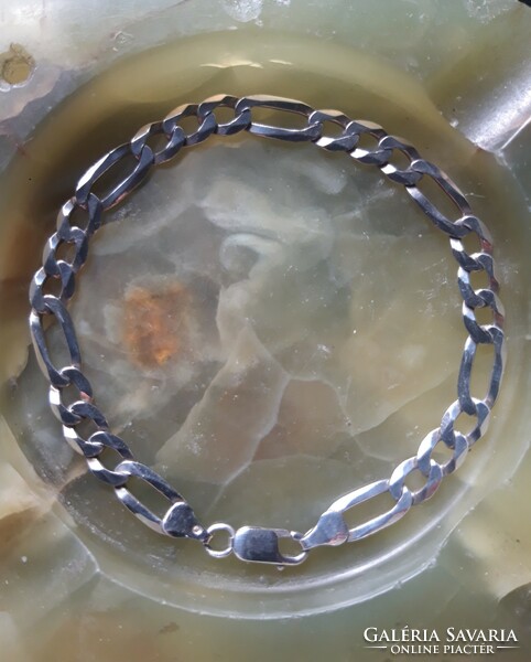 Silver men's bracelet / bracelet - 24 cm