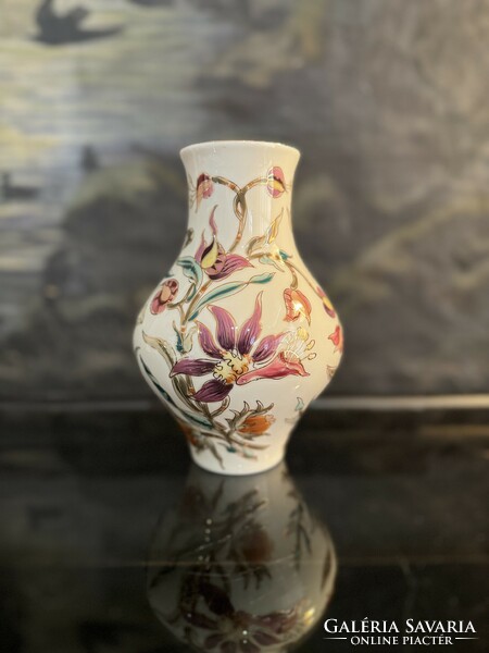 Zsolnay - vase with orchid pattern