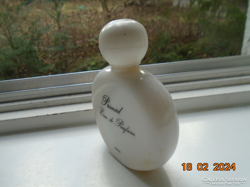 Primal eau de parfum flat round milk bottle perfume bottle