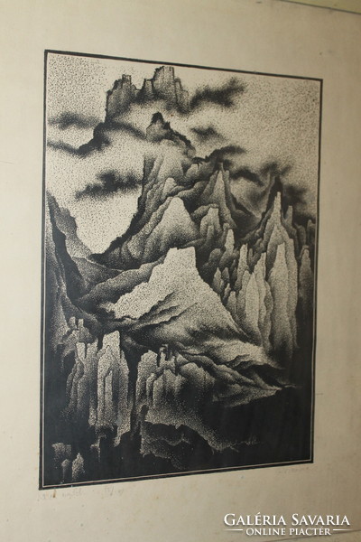 Tibor Rozanits etching 890