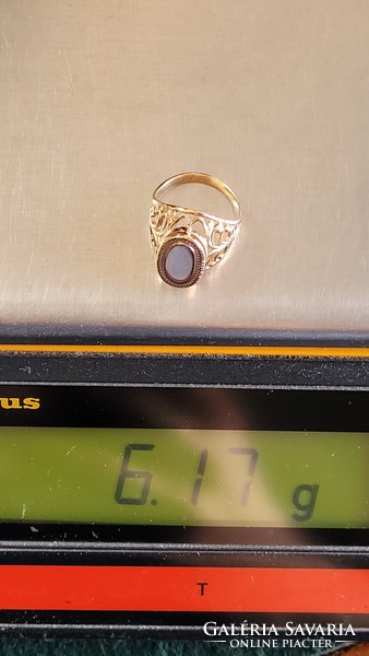 14 K arany női gyűrű 6,17 g