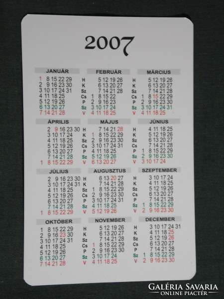 Kártyanaptár, Opteam szemüveg üzlet, Pécs, 2007, (6)