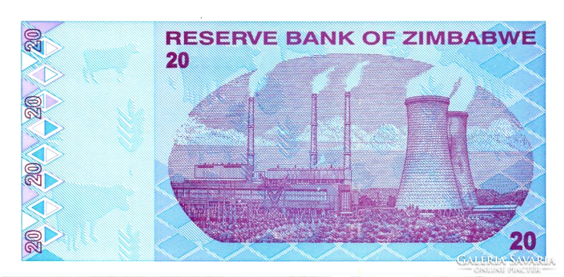 Zimbabwe 20 dollars 2009 oz