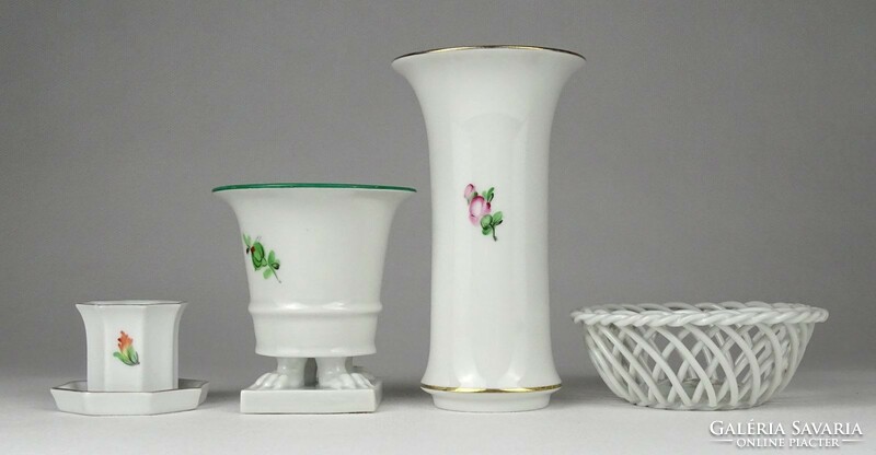 1Q479 Herend porcelain with old flower pattern 4 pieces