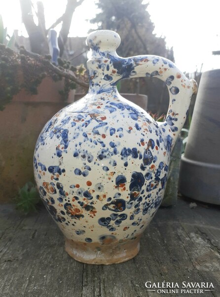 Folk ceramics - rattling jar, reed