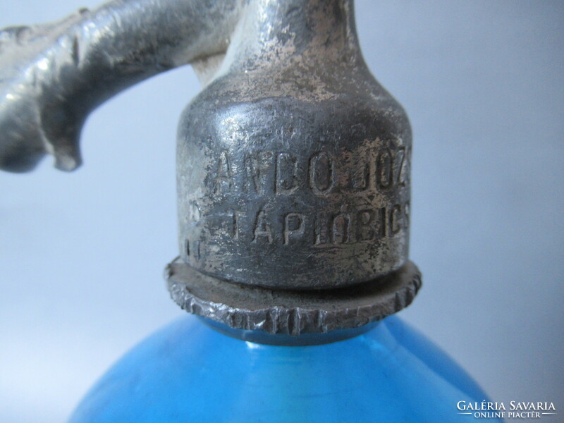 Old blue soda bottle