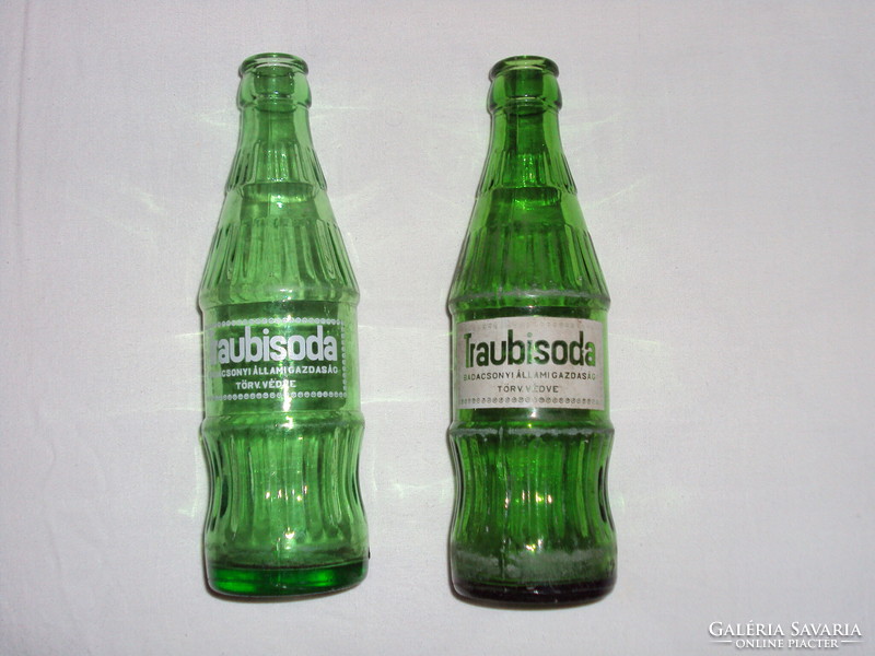 Retro Traubisoda üdítős üveg palack - festett felirat - 2,5 dl - 1 db