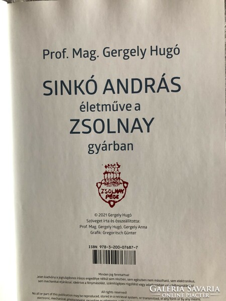 Sinkó András életmű könyve.