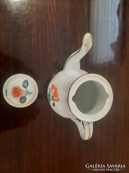Herend poppy pattern porcelain coffee pot, coffee pourer