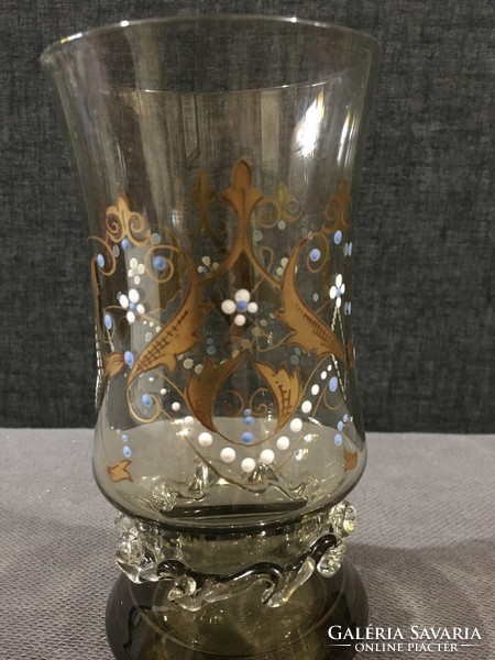 Antique beautiful moser glass flawless! 15.5X7.6 cm !!!