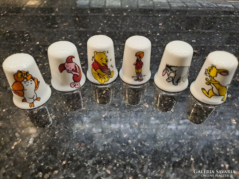 Winnie the Pooh and friends English porcelain thimble collection fairy tale winnie the pooh