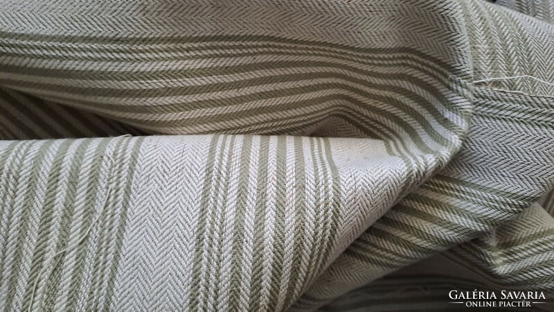 23 meters of striped woven linen material
