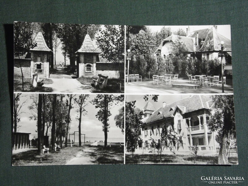 Képeslap, Balatonmária,mozaik részletek,üdülők,strand