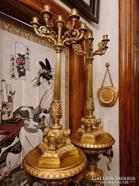 Pair of empire style candelabras
