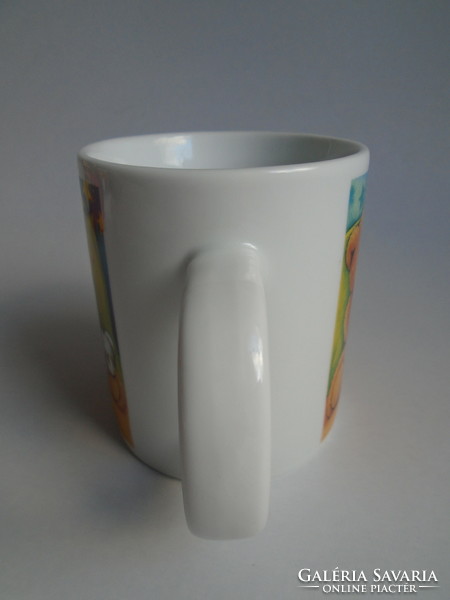 New, thick village teddy bear cup.