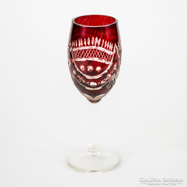 Purple stained glass goblet