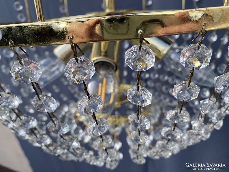 Perfect 4-bulb crystal chandelier.
