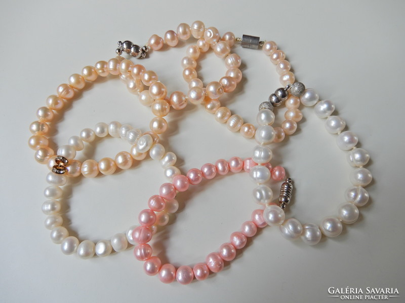 Cultured pearl bracelets