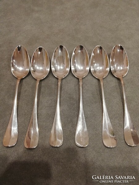 6 pieces of silver soup spoon, with a beautiful monogram!!