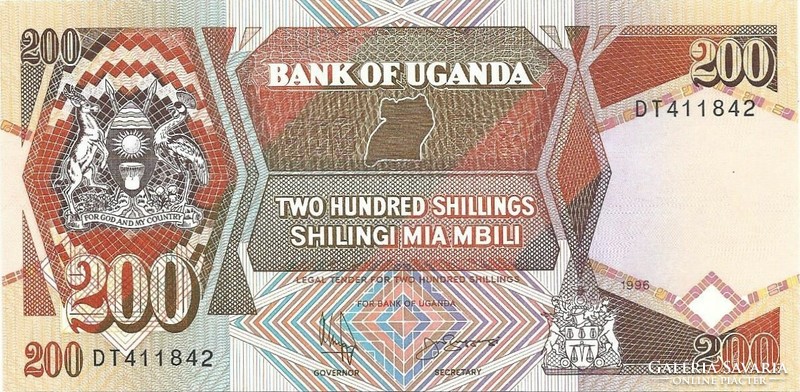 200 Shilling 1996 Uganda unc