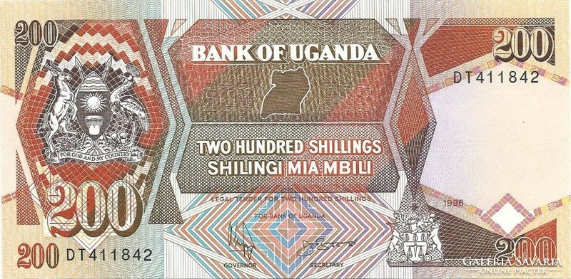 200 shilling 1996 Uganda UNC