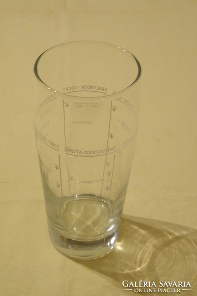 Üveg pohár koktél shaker 17x8cm 0,4l