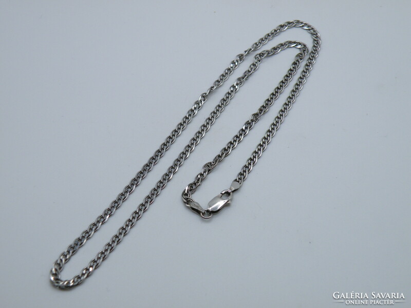 Uk0259 double row 925 silver necklace with rhodium plating