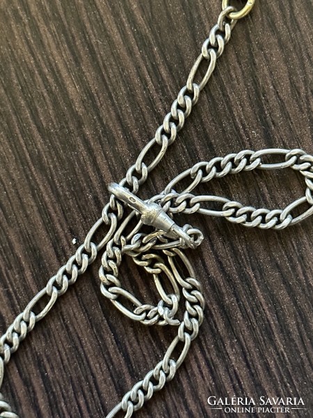 Antique silver pocket watch chain