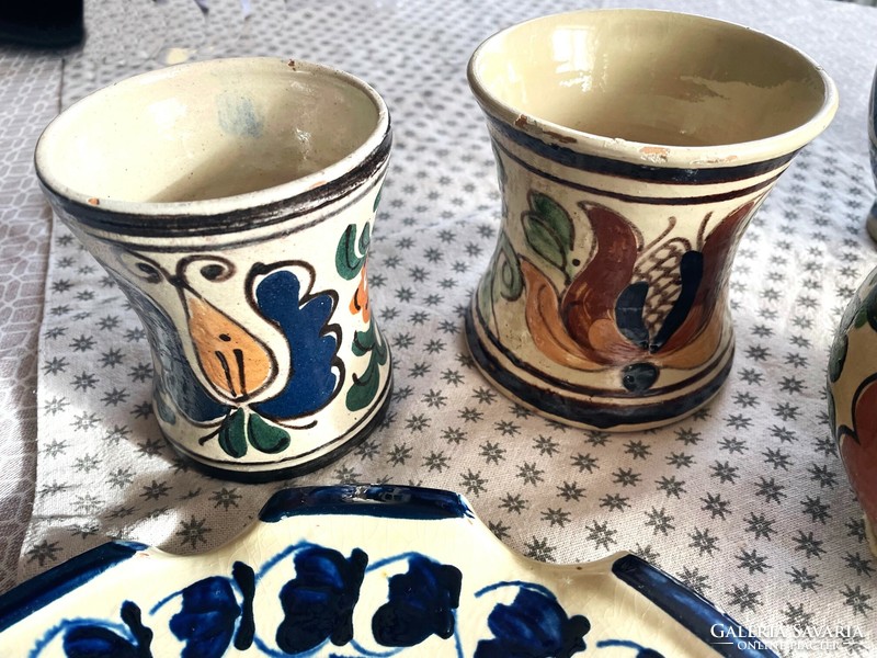 Korondi wall plates, jugs, goblets, Korondi ceramics pottery objects